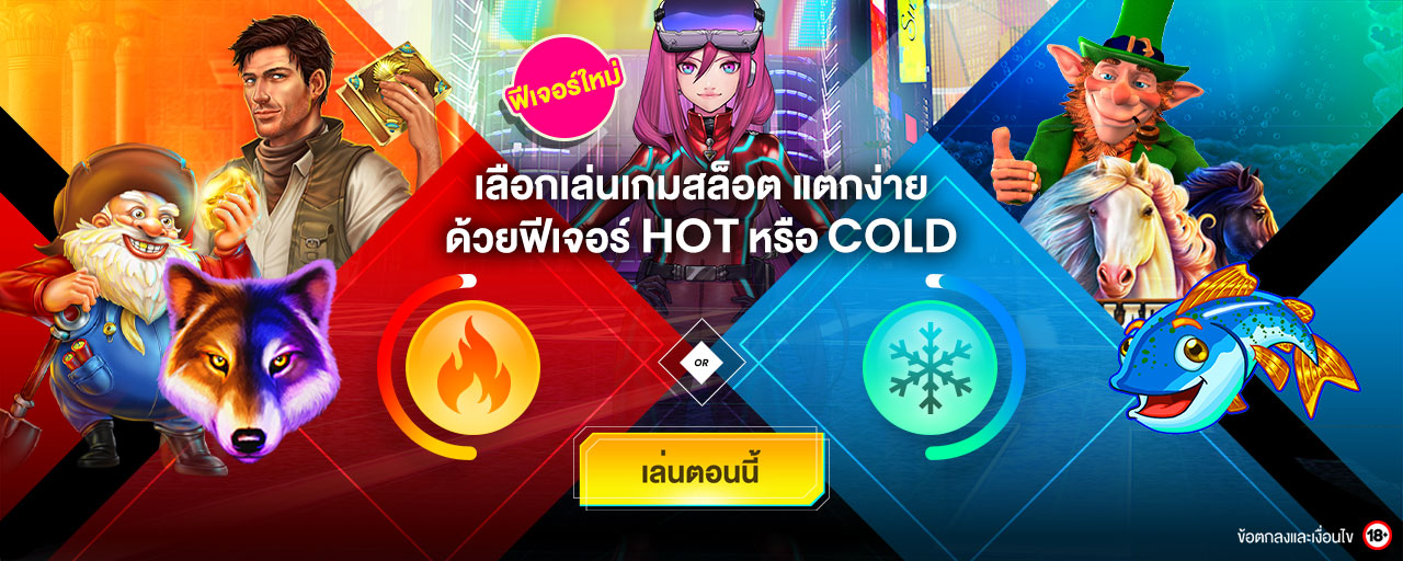 เลือกเล่นเกมสล็อต แตกง่าย ด้วยฟีเจอร์ Hot&Cold ที่ LuckyNiki