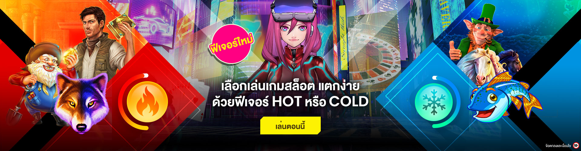 เลือกเล่นเกมสล็อต แตกง่าย ด้วยฟีเจอร์ Hot&Cold ที่ LuckyNiki